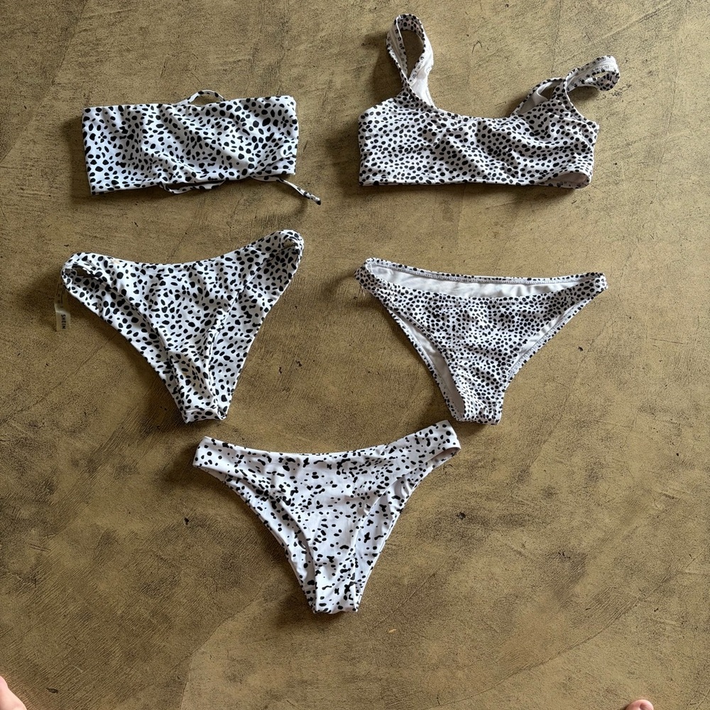 cow print bikinis